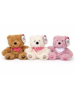 Gigglescape Plush Bear Trio Brown, Pink & White Super soft NEW with tags